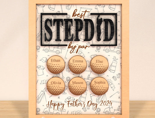 Personalized Golf Dad Sign SVG Laser Cut File for Glowforge and xTool