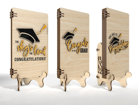 Graduation Cash Card SVG Laser Cut File for xTool and Glowforge