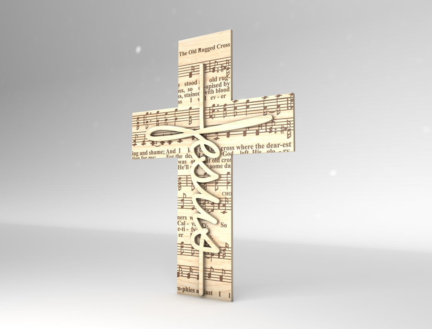 Christian Cross Tabletop Faith Shelf Sign SVG Bundle for Glowforge and xTool