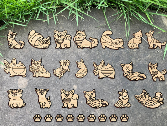 Pride Animal Earrings SVG Bundle Laser Cut File for xTool and Glowforge