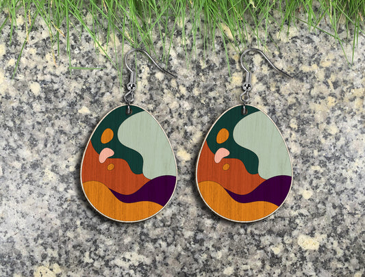 Boho Easter Earrings SVG Bundle 20 Bunny Egg Rainbow for LightBurn and xTool