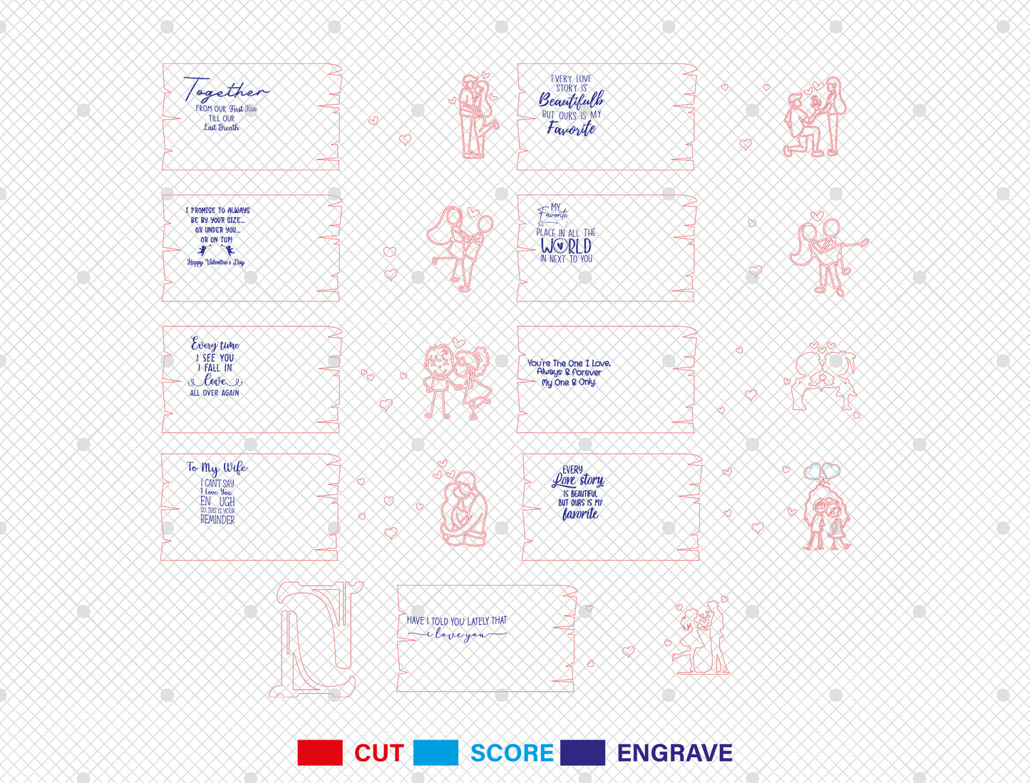 My Wife I Canāt Live Without You Laser Cut File | Couple Love Puzzle SVG | Romantic Wooden Sign Design | Glowforge, xTool, LightBurn, etc.