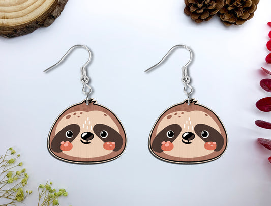 Cute Safari Animal Earrings SVG Bundle Laser Cut File