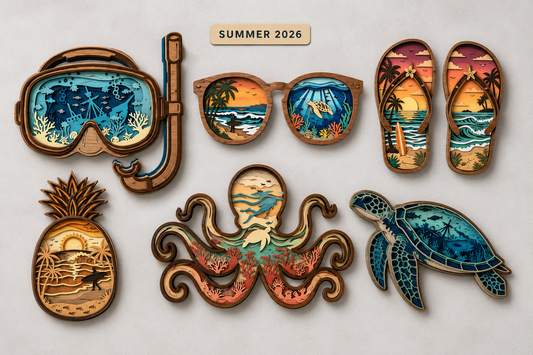 Summer Ocean & Beach Laser Cut SVG Files for 2026