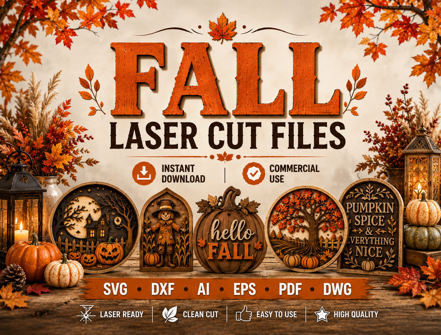 Fall Laser Cut Designs