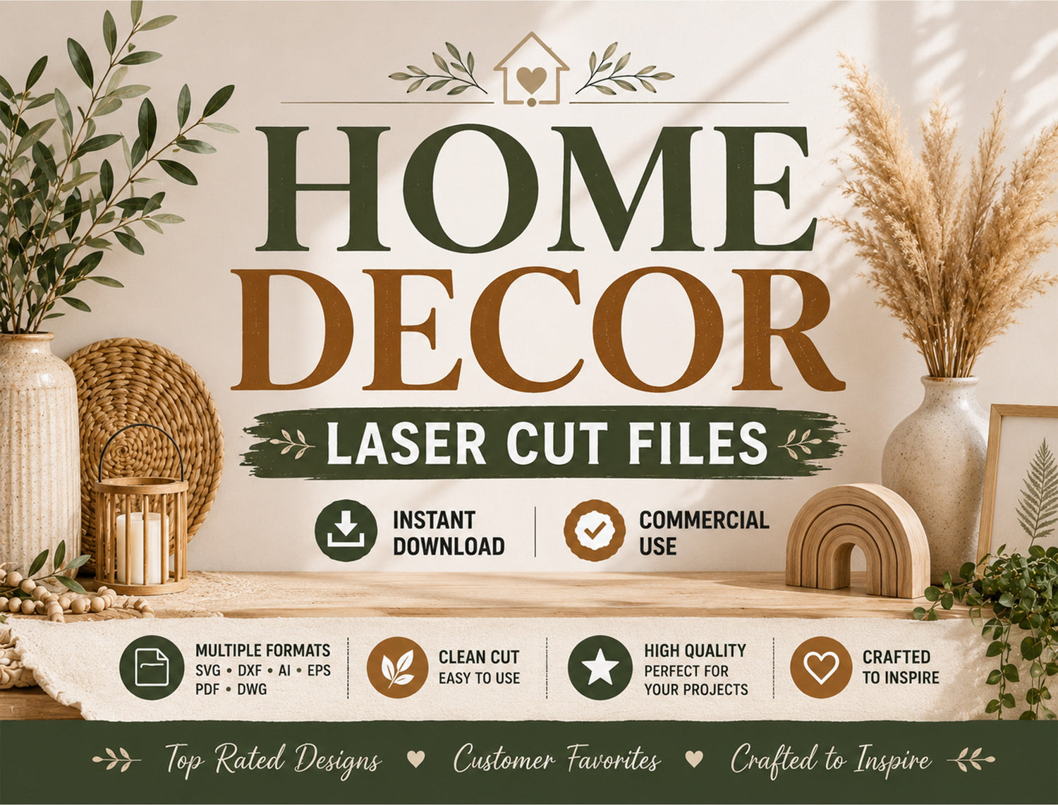 Home Decor Laser Cut Files