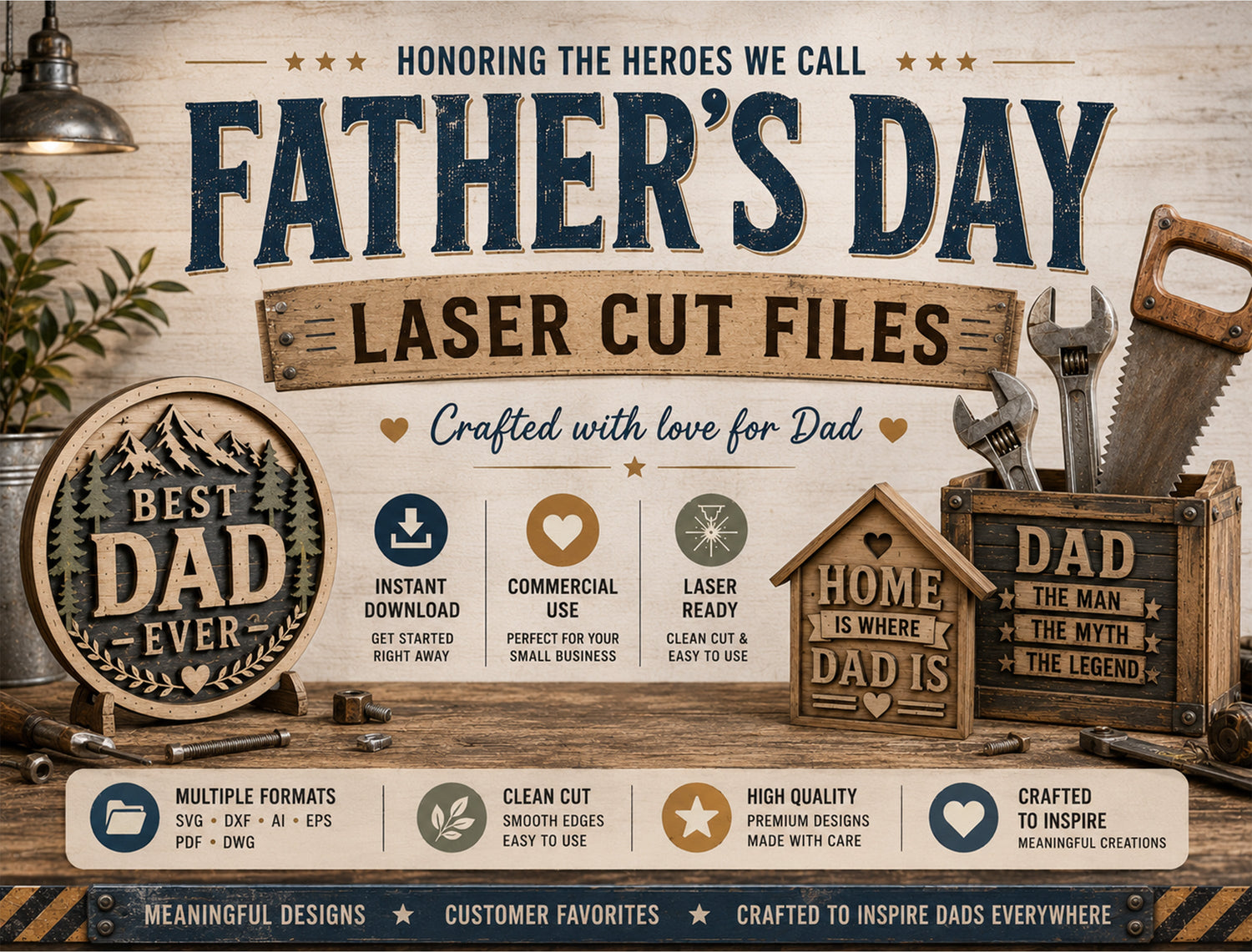 Father's Day Laser Cut Files