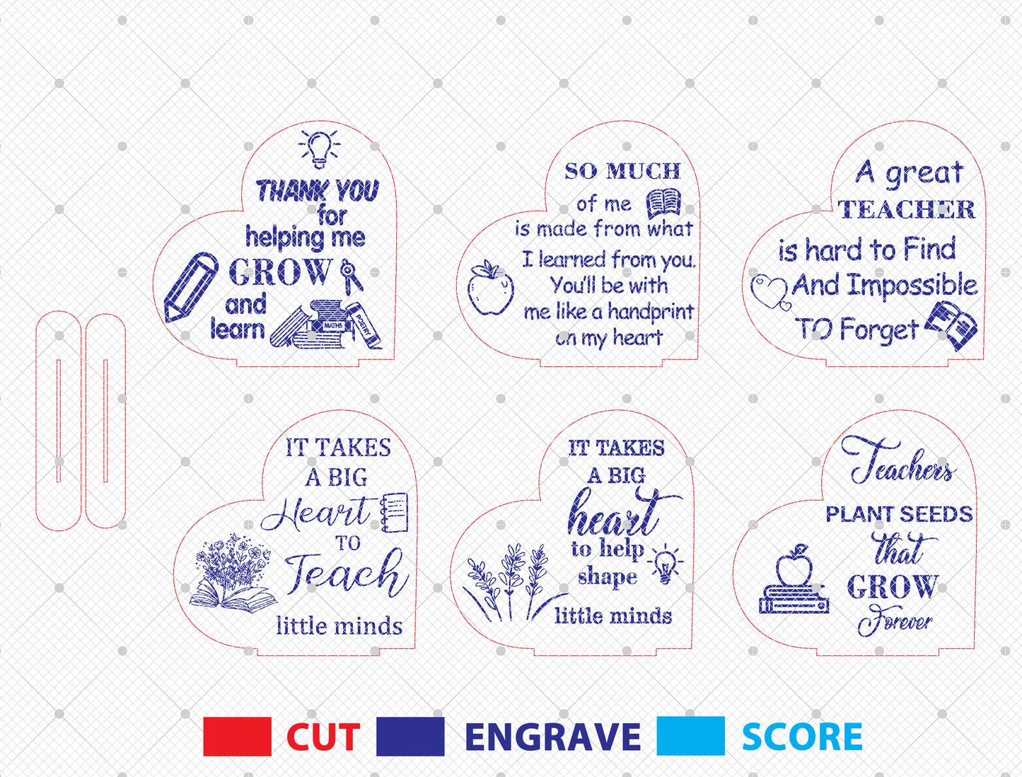 Teacher Thank You Tabletop Sign SVG for Glowforge and LightBurn