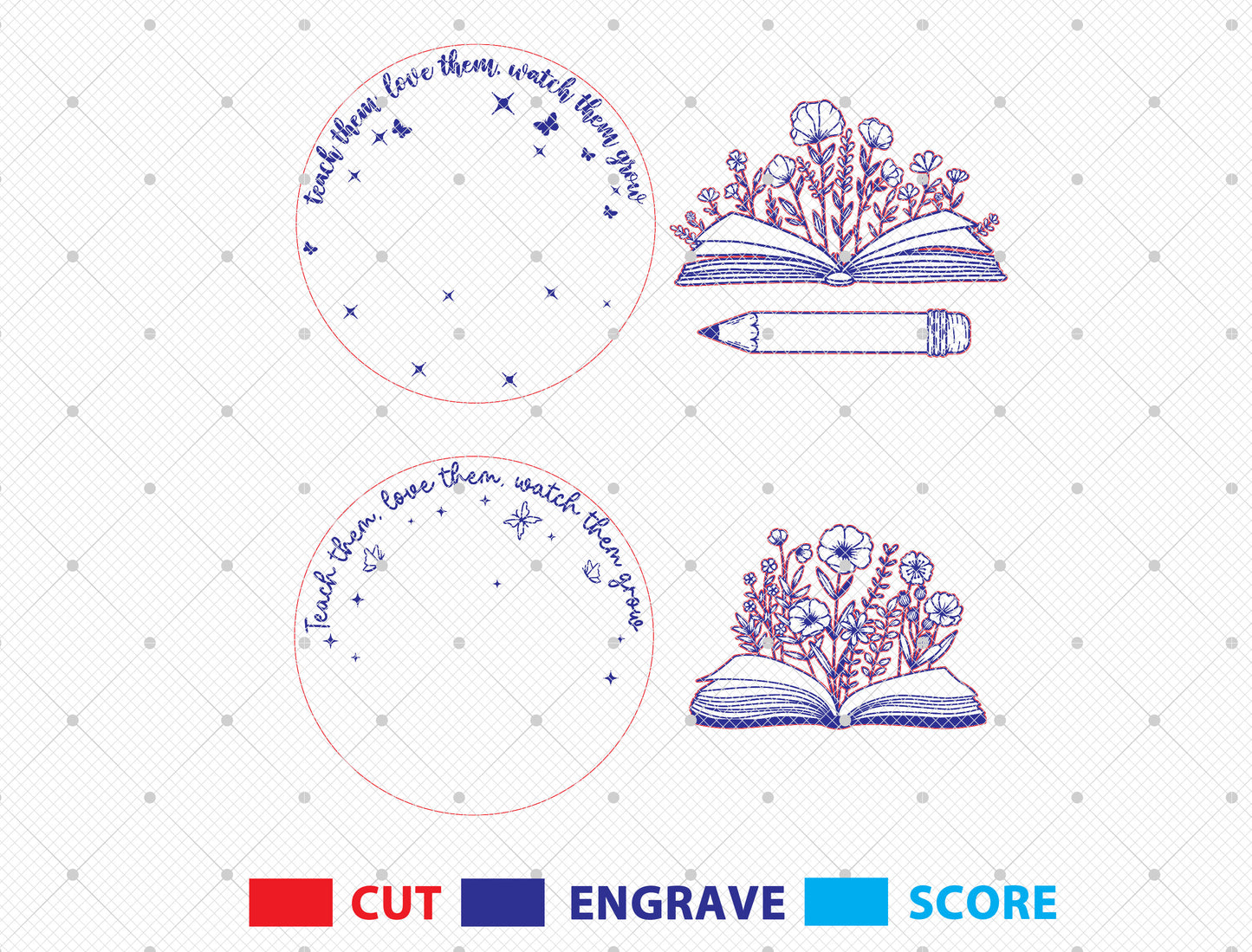 Personalized Teacher Door Sign SVG Laser Cut File for xTool and Glowforge