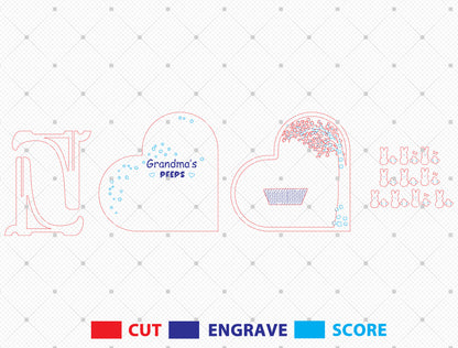 Personalized Easter Peeps Stand SVG Custom Bunny Display for Glowforge