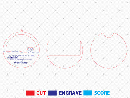 Photo Memorial Ornament SVG for xTool and Glowforge