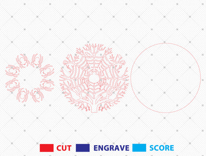 Personalized Halloween Spider Family Sign SVG for Glowforge xTool LightBurn