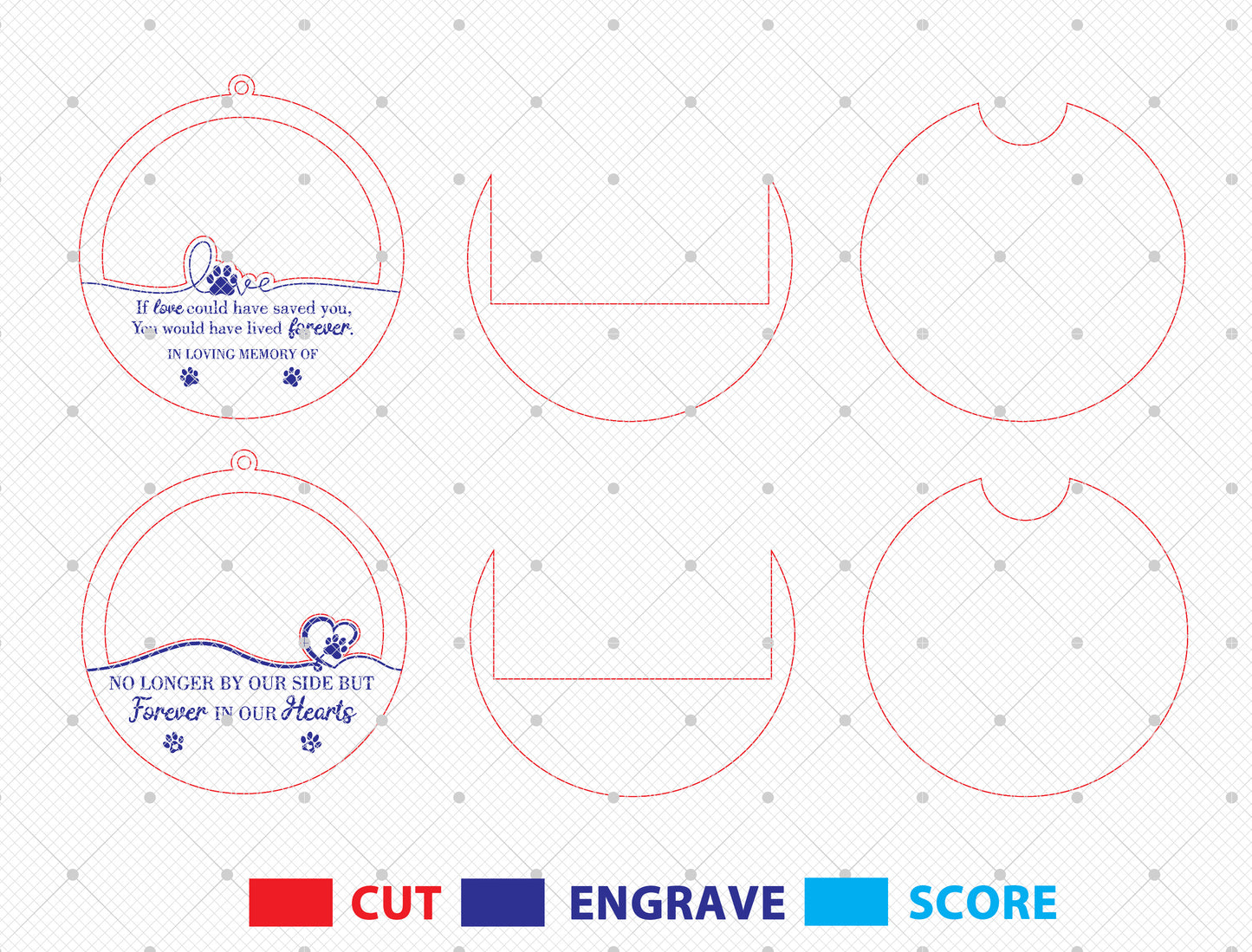 Pet Photo Memorial Ornament SVG for Glowforge and LightBurn
