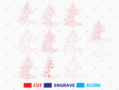 Personalized Photo Christmas Tree Ornament Laser Cut File | Ready to Cut | Glowforge, xTool, LightBurn, etc.