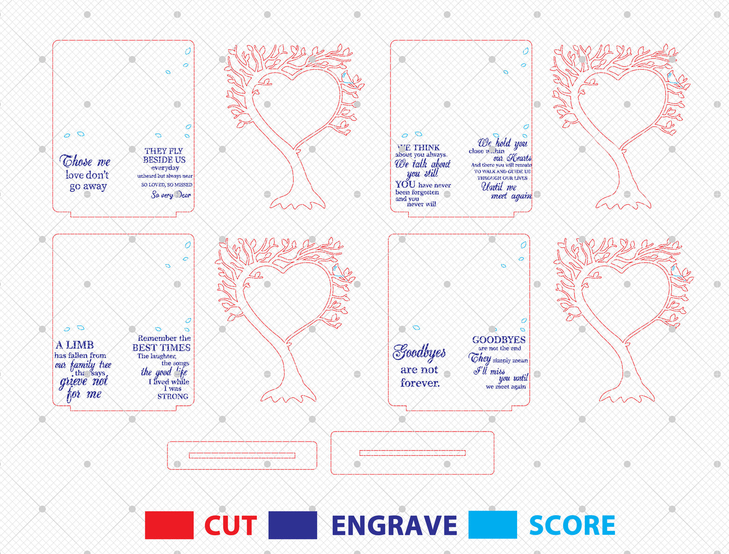 Memorial Tree Photo Sign SVG Laser Cut File for LightBurn