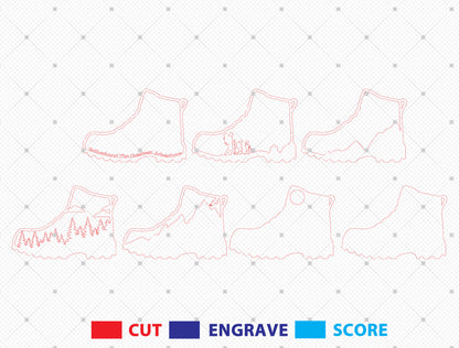 Fatherhood The Greatest Adventure Laser Cut File | Dad Hiking Scene Decor | Layered Mountain Wooden Art | Glowforge, xTool, LightBurn, etc.