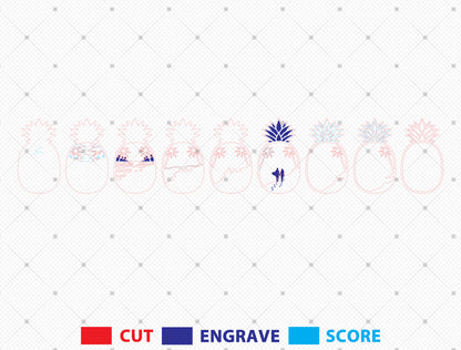 Summer Beach Multilayer SVG Bundle for Glowforge xTool LightBurn 11 Designs