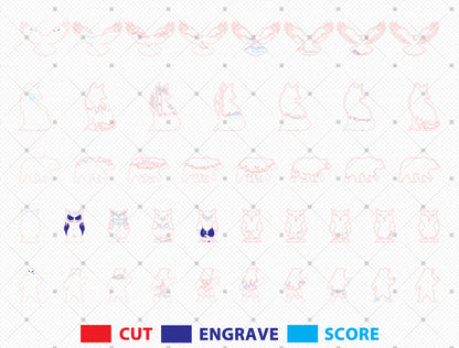 Wildlife Multilayer SVG Bundle 10 Designs for Glowforge xTool LightBurn