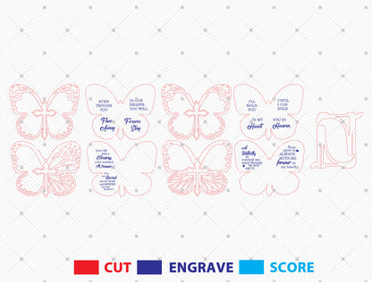 Butterfly Memorial SVG Laser Cut File for xTool and Glowforge