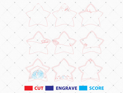 Nativity Scene Christmas Tabletop Decor Laser Cut File | Ready to Cut | Glowforge, xTool, LightBurn, etc.