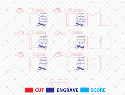 Graduation Photo Frame SVG Laser Cut File for Glowforge and xTool