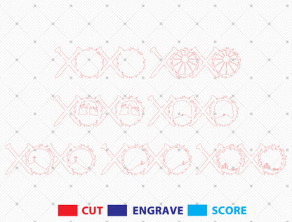 XOXO Nativity Scene Laser Cut File | Christmas Faith Decor | Layered Wooden Art | Glowforge, xTool, LightBurn, etc.