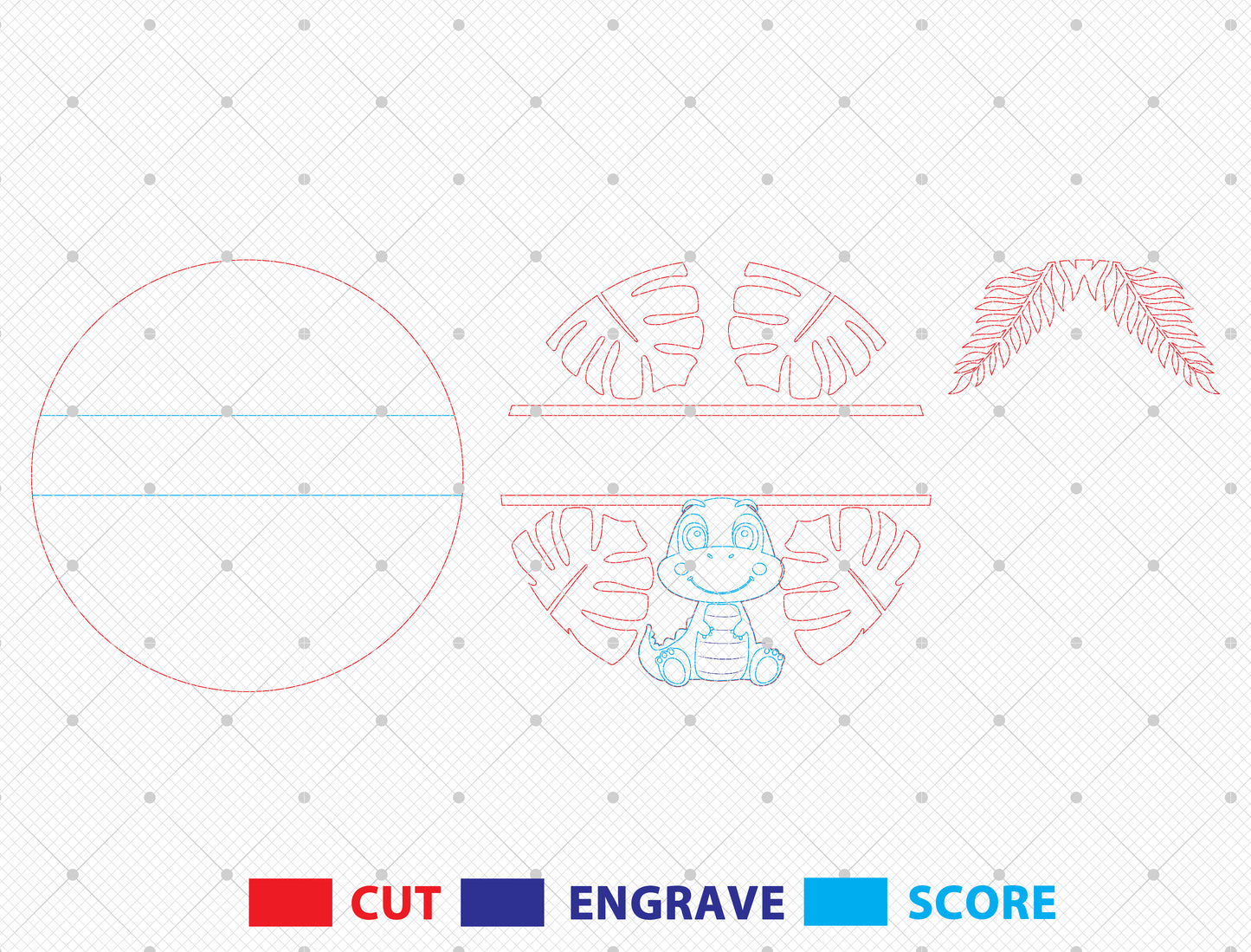 Personalized Jungle Animal Name Sign SVG Bundle for Glowforge and xTool