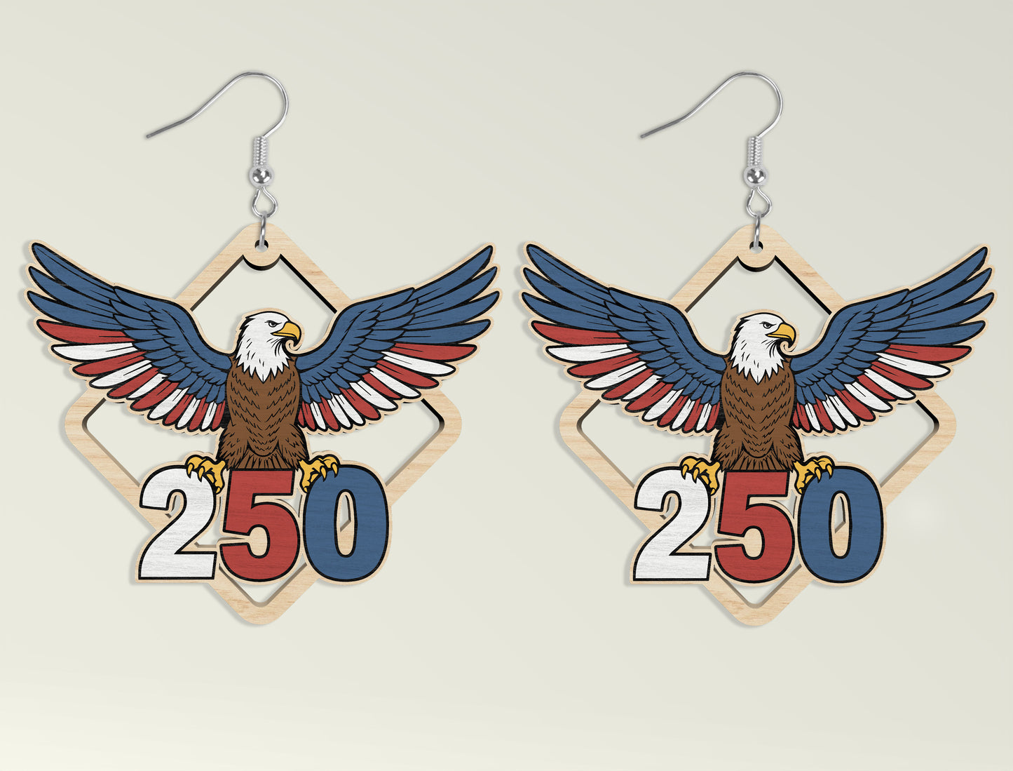 Patriotic Teardrop Earring SVG Bundle Laser Cut File for Glowforge