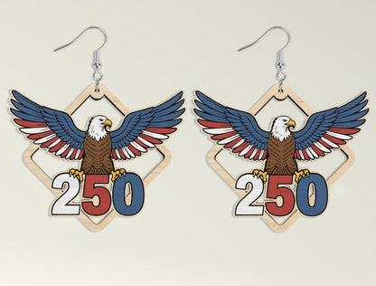 Patriotic Teardrop Earring SVG Bundle Laser Cut File for Glowforge