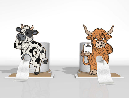 Animal Toilet Paper Holder SVG Bundle for Glowforge and LightBurn