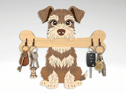 Dog Breed Key Holder SVG Bundle for Glowforge and LightBurn