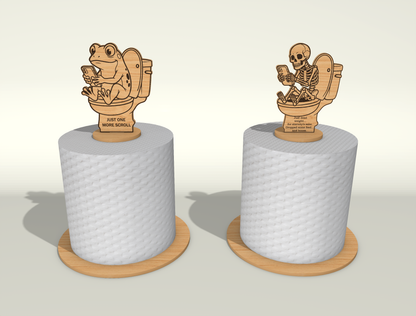 Toilet Paper Holder SVG Bundle for Glowforge and xTool
