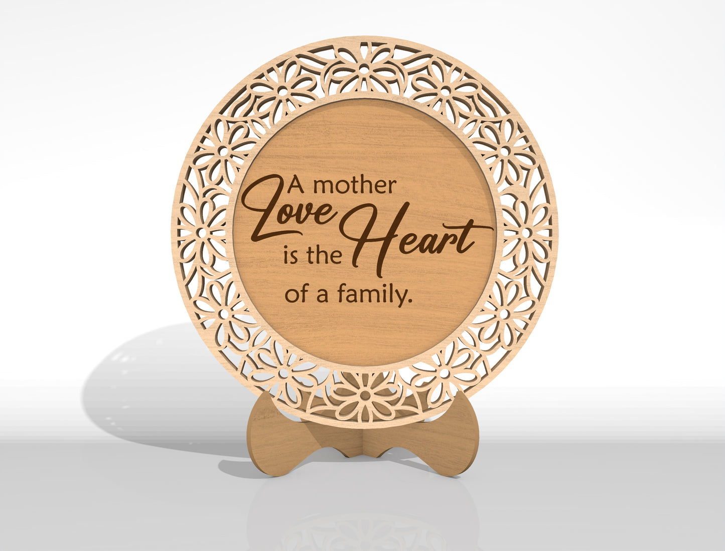 Mother Plaque SVG Bundle Laser Cut File for Glowforge and LightBurn