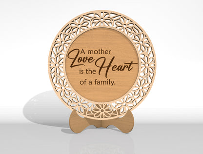 Mother Plaque SVG Bundle Laser Cut File for Glowforge and LightBurn