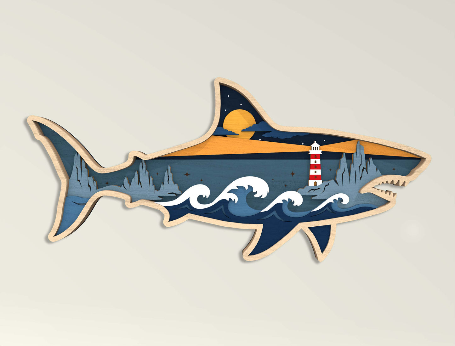 Multilayer Sea Animal SVG Bundle Laser Cut File for xTool and Glowforge