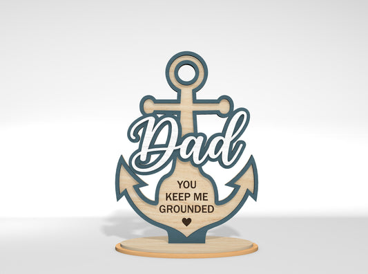 Father’s Day Tabletop Sign SVG Bundle for Glowforge and xTool