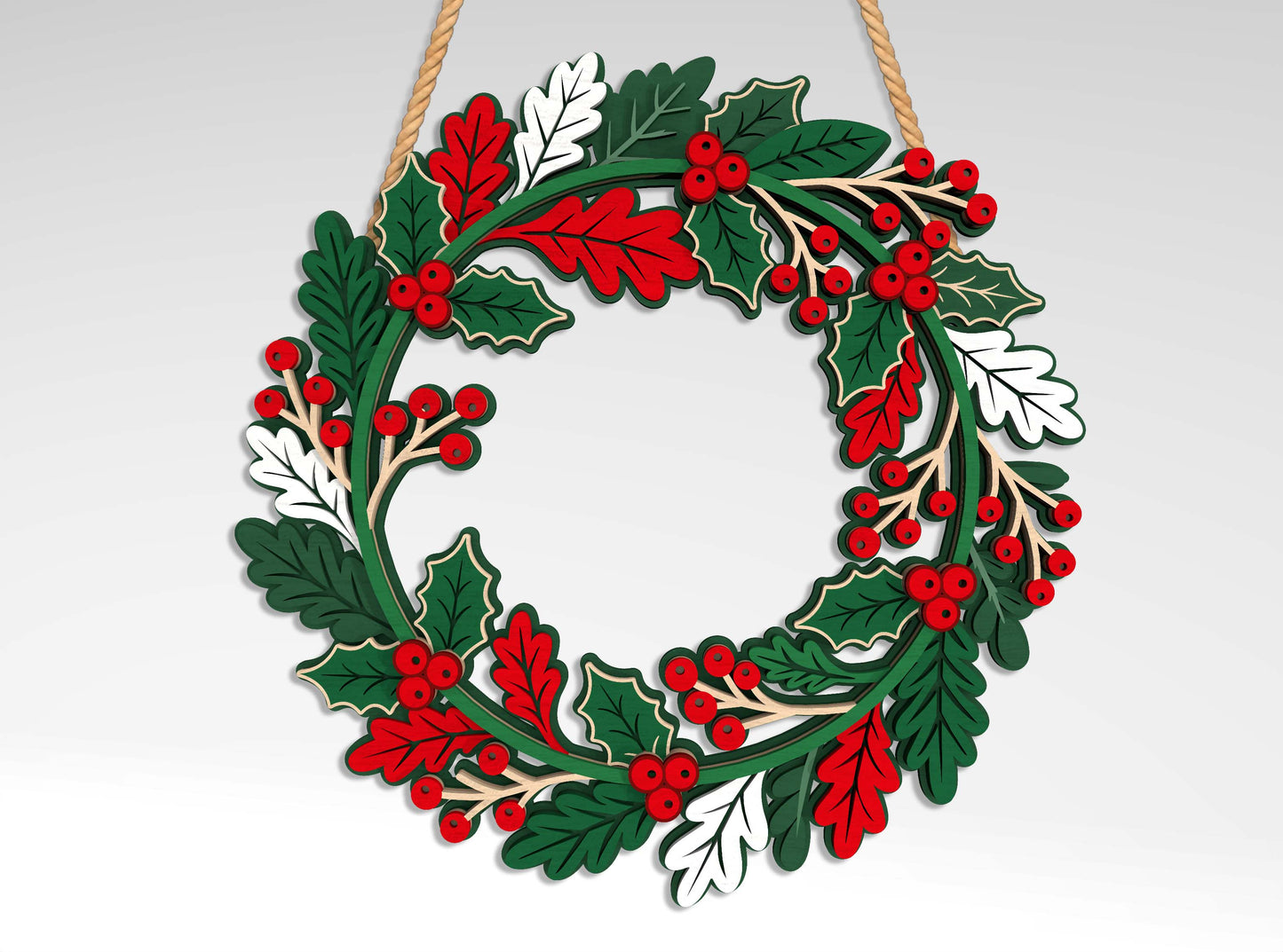 Holiday Wreath SVG Bundle 9 Designs for Glowforge xTool LightBurn