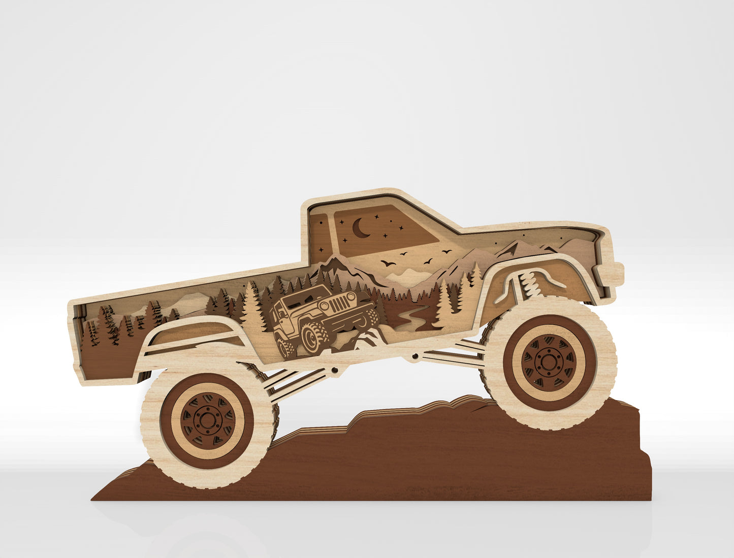 Off Road Vehicle Multilayer SVG Bundle 6 Designs for LightBurn Glowforge xTool