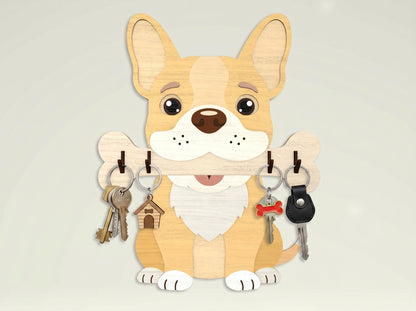 Personalized Dog Key Holder SVG Bundle for Glowforge and LightBurn
