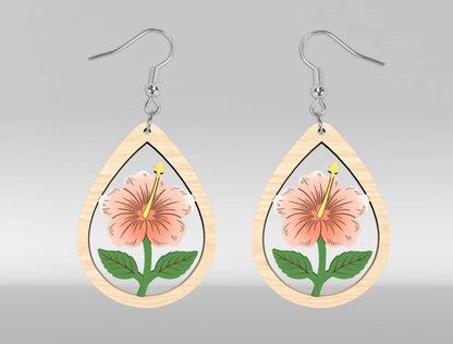 Floral Earring SVG Bundle Laser Cut File for xTool and Glowforge