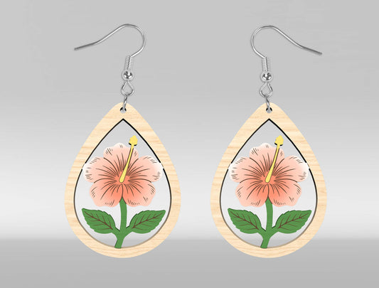 Floral Earring SVG Bundle Laser Cut File for xTool and Glowforge