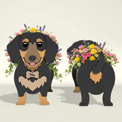 Personalized Dog Flower Vase SVG Bundle for Glowforge and LightBurn