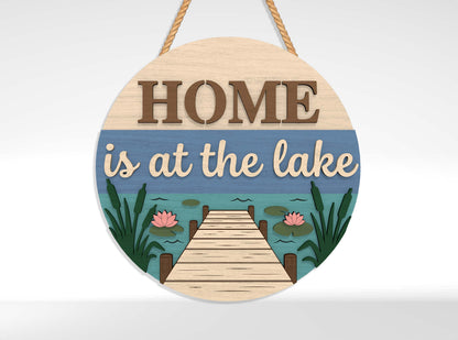 Lake Life Welcome Sign SVG Bundle with 10 Designs for Glowforge