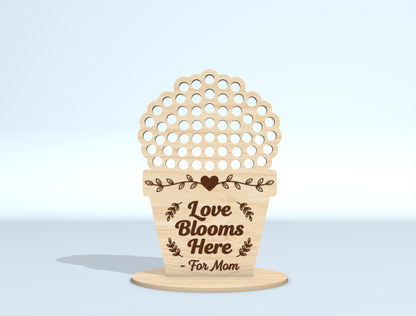 Mother's Day Flower Holder SVG Bundle Freestanding Floral Laser Cut File for LightBurn and xTool
