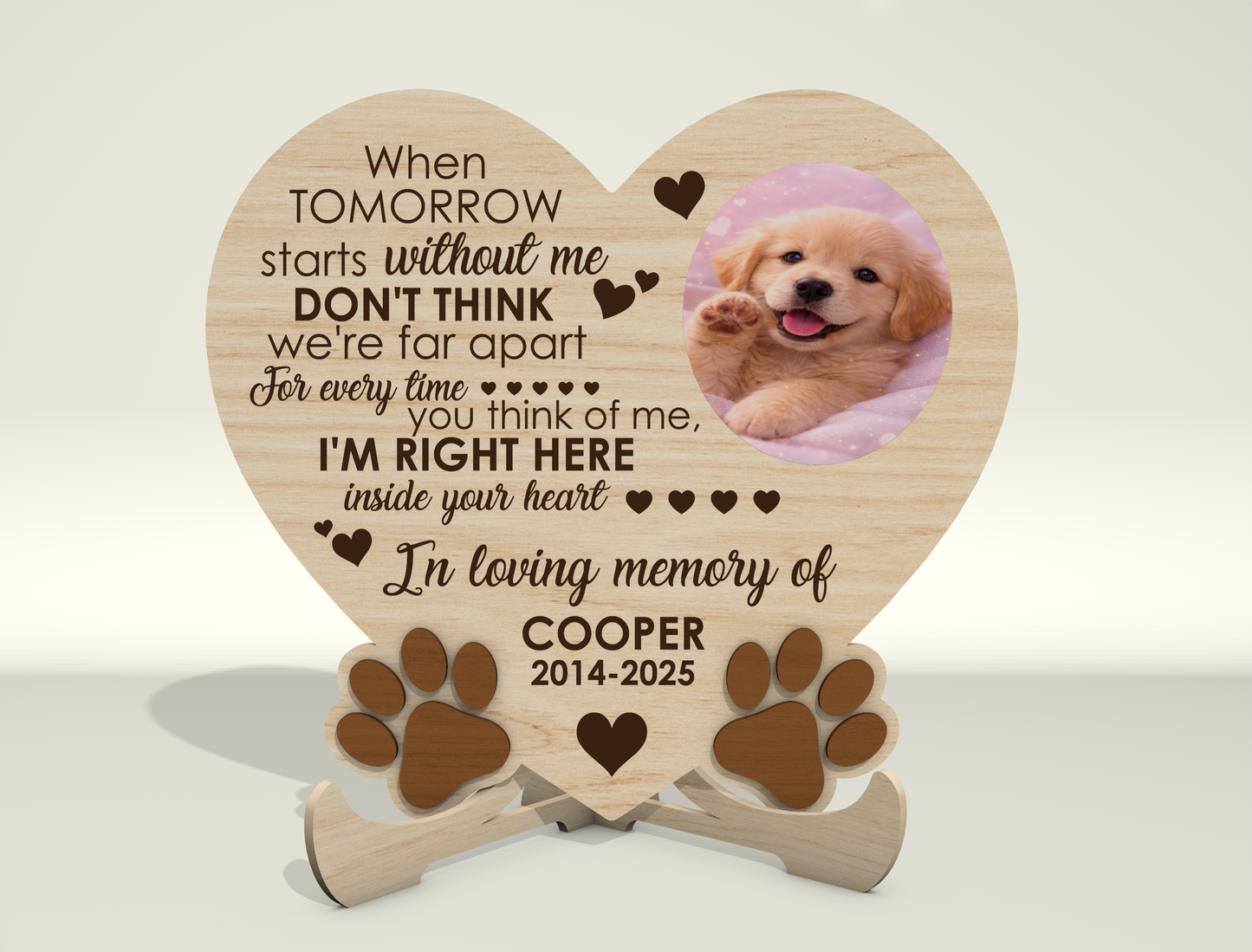 Dog Memorial Photo Frame SVG Bundle for Glowforge and LightBurn Users