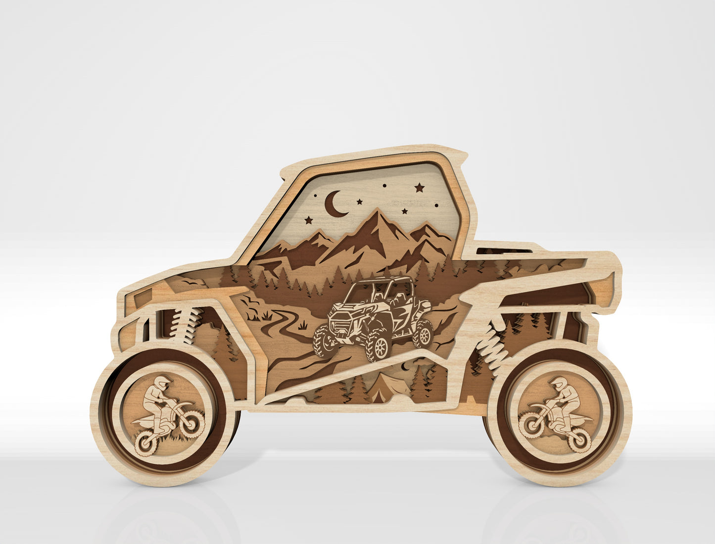 Off Road Vehicle Multilayer SVG Bundle 6 Designs for LightBurn Glowforge xTool