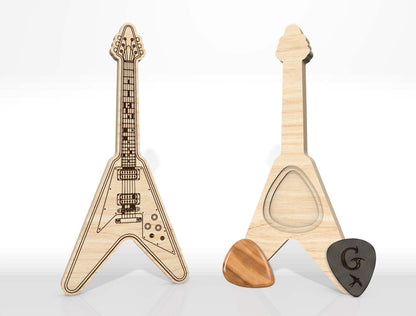 Guitar Pick Holder SVG Bundle 12 Laser Cut Designs