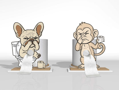 Animal Toilet Paper Holder SVG Bundle for Glowforge and LightBurn