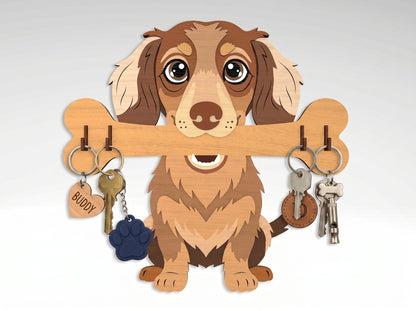 Dog Breed Key Holder SVG Bundle for Glowforge and LightBurn