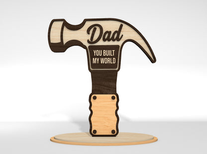 Father’s Day Tabletop Sign SVG Bundle for Glowforge and xTool